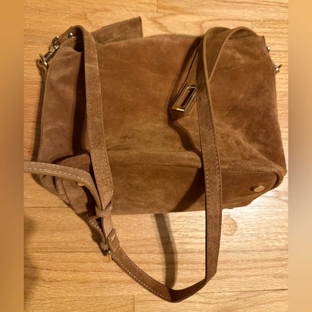 Claudia Firenze Brown Suede Crossbody Bag Viral TikTok - Picture 4 of 6